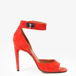 Givenchy Red Suede Shark Sandals